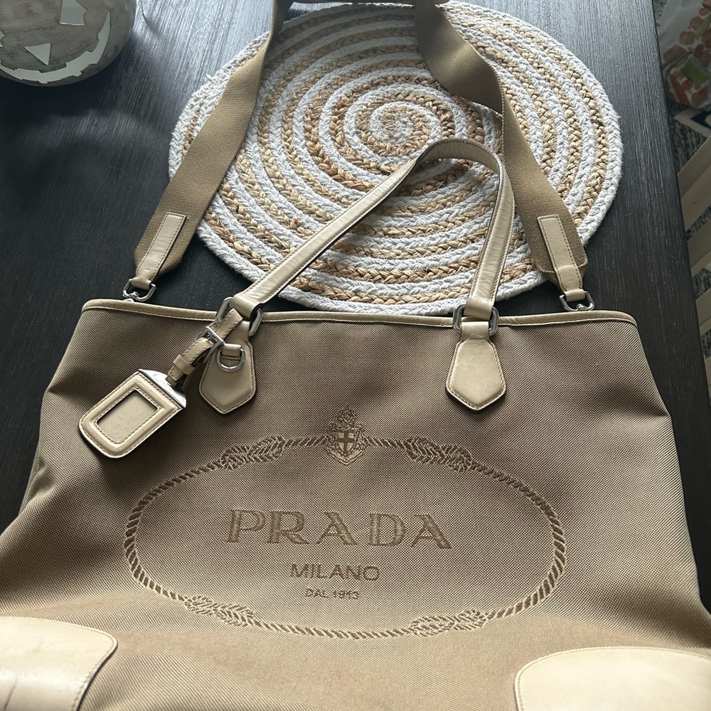 Prada Handbag Tan crossbody.